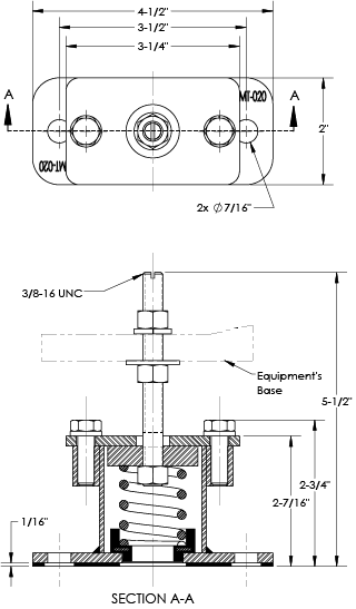 Easyflex VibraSystems Spring Vibration Isolators with 3/4'' Deflection ...